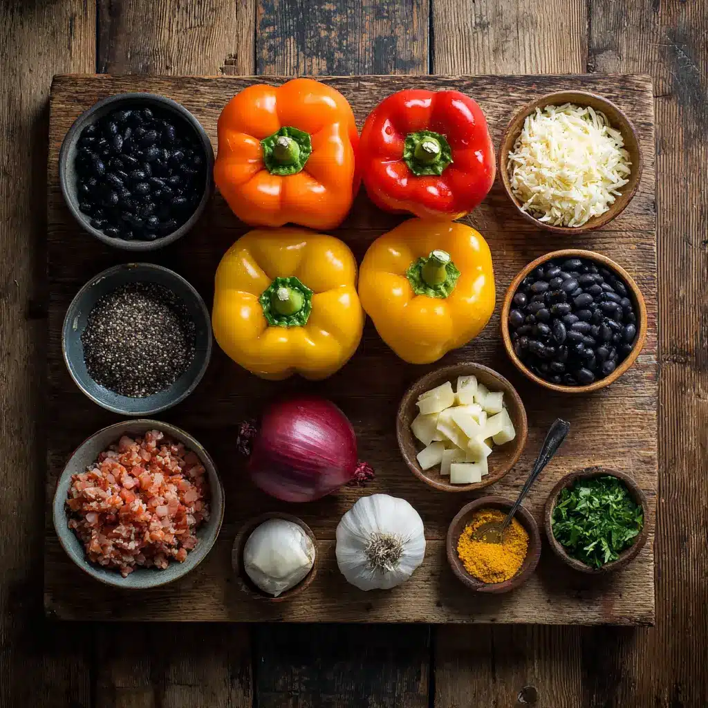 Stuffed Bell Pepper Without Rice Offers 4 Guilt-free Meals Full Of Warmth 3 Stuffed Bell Pepper Without Rice INGR 1