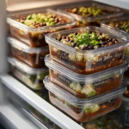 Black Bean and Cabbage Soup Is Your 16g Protein Boost to Feel Strong and Satisfied 4 black bean and cabbage soup stored in glass containers