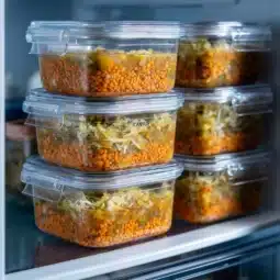 Cabbage Soup With Lentils Recipe Is Your 18g Protein Fix For Calm And Strength 4 cabbage soup with lentil recipe packed in meal prep containers