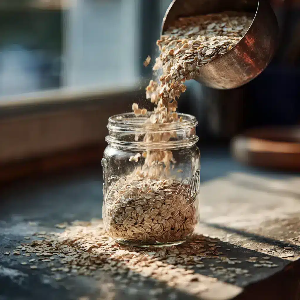 Overnight Oats Good for Weight Loss? Discover 3 Unexpected Benefits 3 Measuring half a cup of oats for a balanced overnight oats serving
