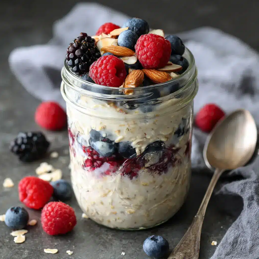 Blended Overnight Oats Pack 20g Protein for Vibrant Morning Energy 5 blended overnight oats with colorful toppings