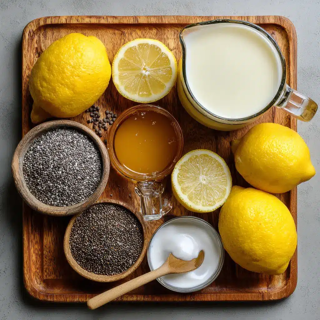 Creamy Lemon Chia Pudding Made to Refresh and Satisfy 2025 3 Ingredients for creamy lemon chia pudding on board